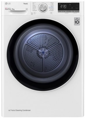 Сушильная машина LG DC90V5V0W Тип загрузки	фронтальная
Максимальная загрузка	9 кг
Установка	в колонну, отдельно стоящая
Тип сушки	конденсационная с тепловым насосом