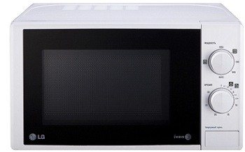 Микроволновая печь LG MH-6022D 
отдельно стоящая микроволновая печь
объем 20 л
мощность 700 Вт
гриль
механическое управление
поворотные переключатели
система равномерного распределения микроволн

