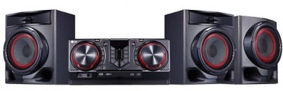 Музыкальный центр LG CJ45 
Минисистема 
Акустика 2.1 
Суммарная мощность 720 Вт 
Воспроизведение CD 
Радиоприемник FM 
Поддержка форматов MP3 
Воспроизведение с USB 
Подключение: Bluetooth ,линейный аудиовход 
Функция караоке
