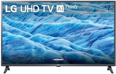 Телевизор LG 43UM7020PLF 
4K UHD (3840x2160), HDR 
Диагональ экрана 43"
TFT IPS 
Частота обновления экрана 50 Гц 
Smart TV (webOS), Wi-Fi 
Мощность звука 20 Вт (2х10 Вт) 
Тип подсветки: Direct LED 
Поддержка DVB-T2 
HDMI x3, USB x2, 802.11ac, Ethernet
