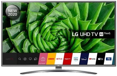 Телевизор LG 43UN81006LB 
Smart TV (webOS), Wi-Fi 
Мощность звука 20 Вт (2х10 Вт) 
Тип подсветки: Direct LED 
Поддержка DVB-T2 
HDMI x4, USB x2 
Bluetooth, 802.11ac, Ethernet, Miracast

