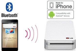 Фотопринтер LG PD233 Pocket Photo. Pocket Photo LG PD233.

Мгновенная печать со смартфонов на базе Andoroid / iOS
Беспроводное соединении с помощью NFC или Bluetooth
Приложение LG Pocket Photo для редакции фотографий и добавления QR-кода
Бумага без чернил ZINK (картридж не требуется)
