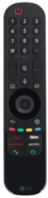 Пульт Magic Remote LG MR21GC передача сигнала: ИК, Bluetooth
встроенный гироскоп/акселерометр