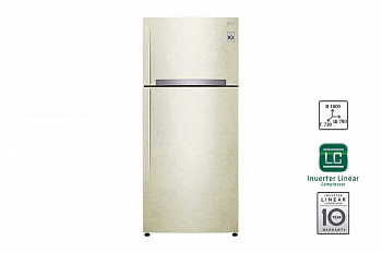 Холодильник LG GN-H702HEHL | 547л | DoorCooling+ | Бежевый
